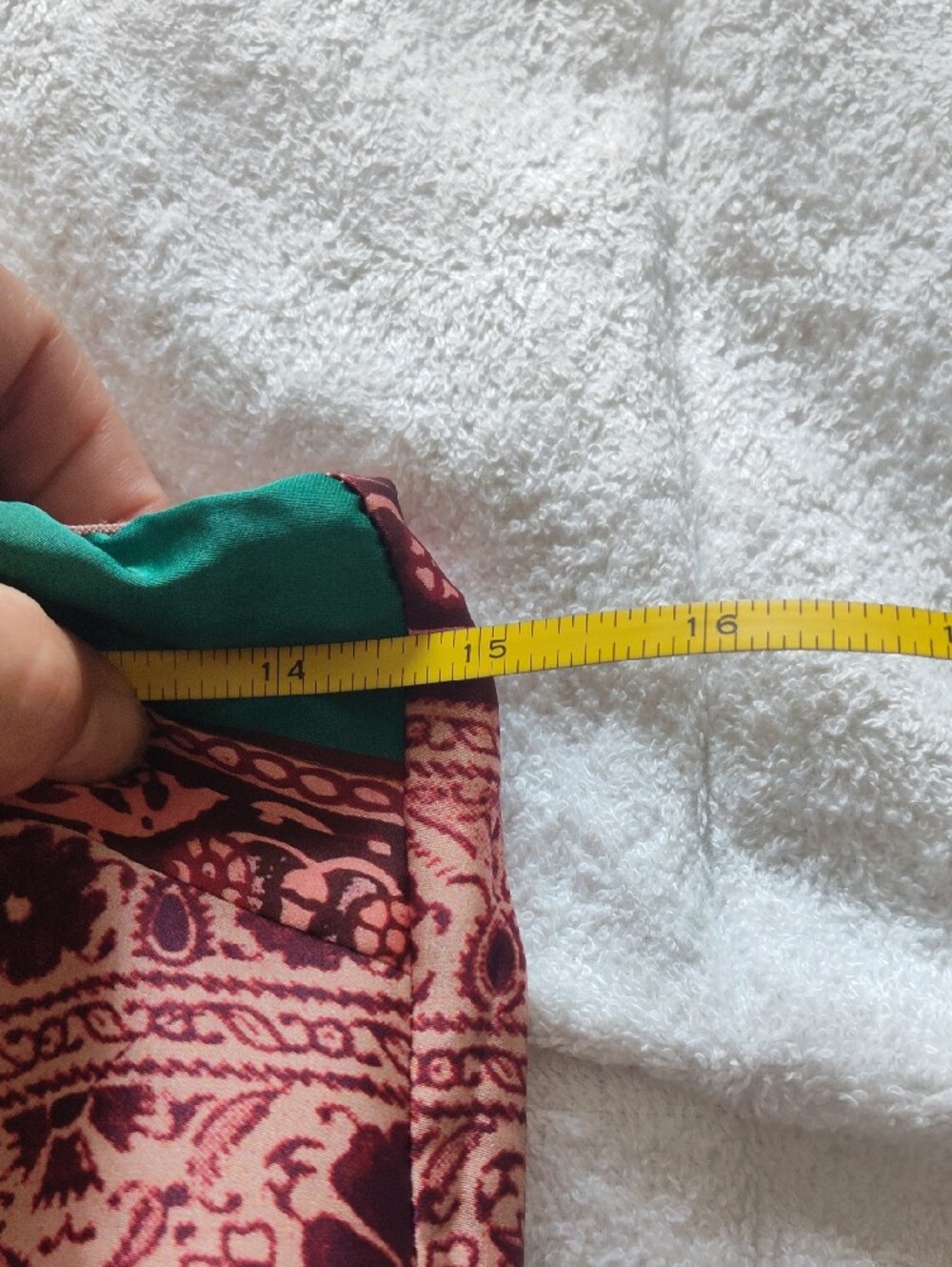 Zara Strapless Paisley Maxi Dress in Pink with Green Trim - Picture 9 of 11